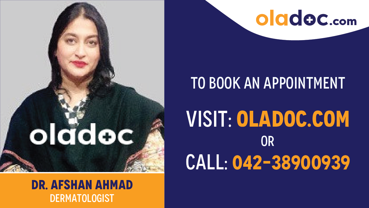 Book appointment with Dr.Afshan Ahmad-best Dermatologist in Lahore
